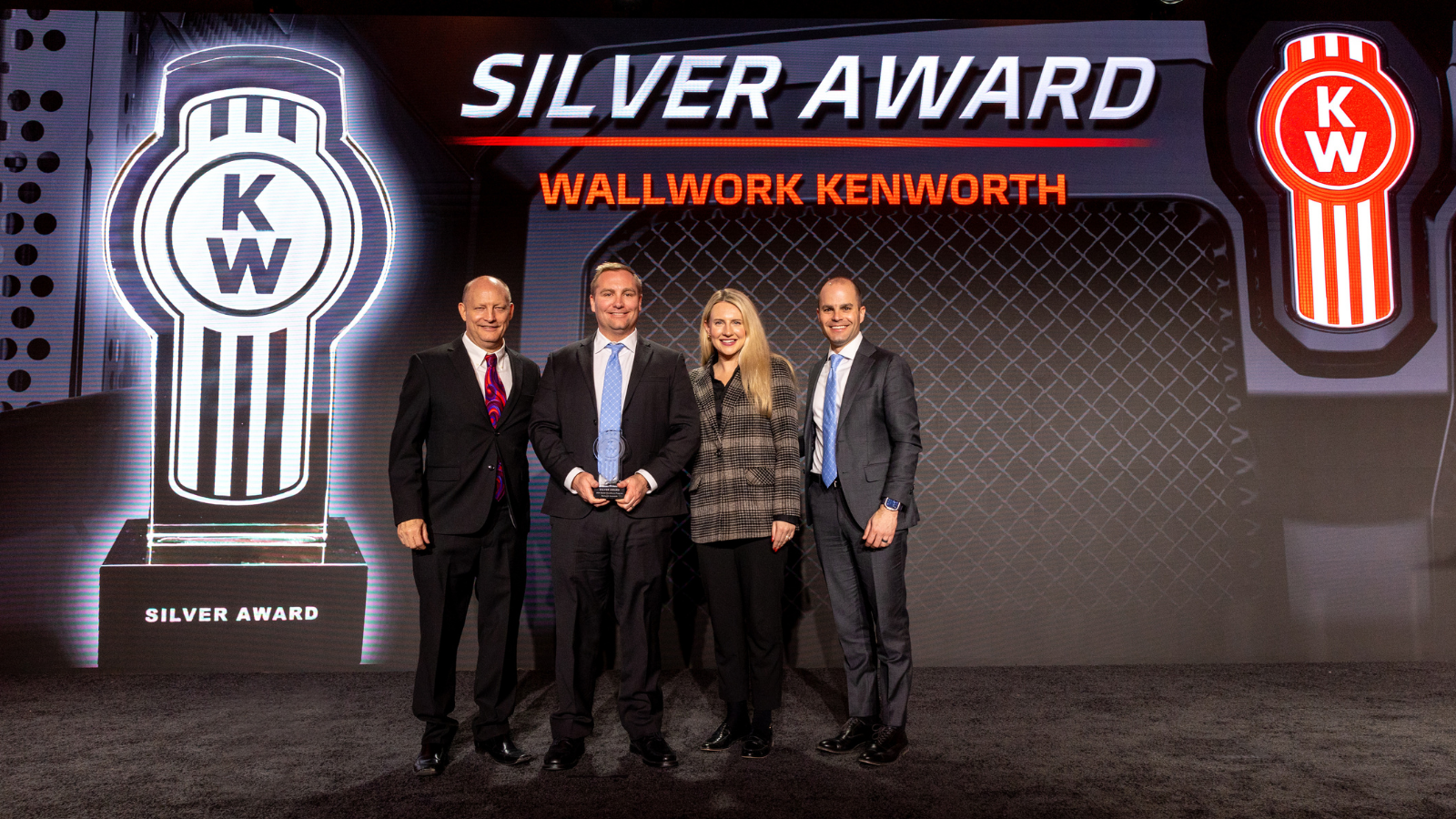 Wallwork Truck Center receiving Kenworth Silver Award