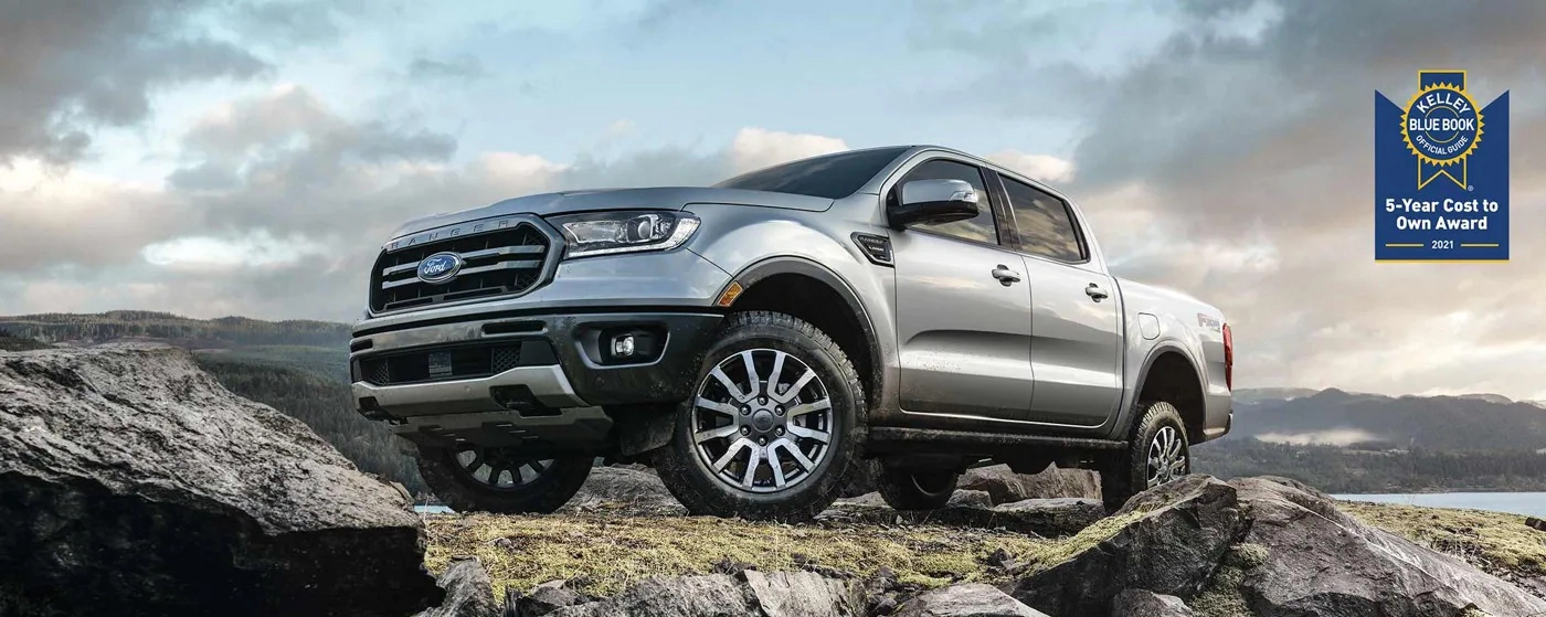 silver Ford F-Series truck on the mountain