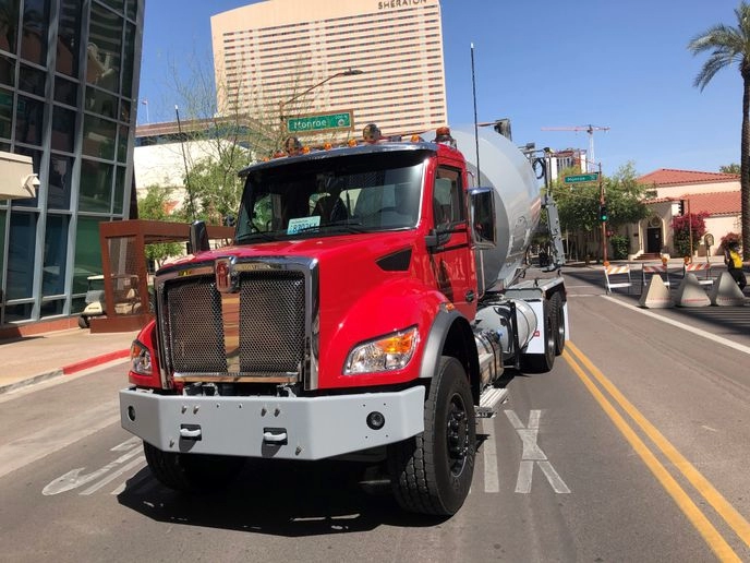 Kenworth red Medium Duty Truck