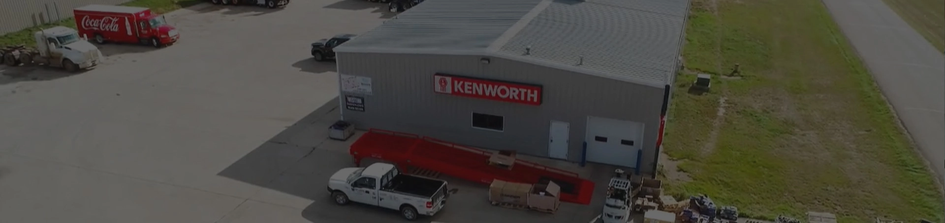 wallwork trucks dickinson nd building filmed from the drone